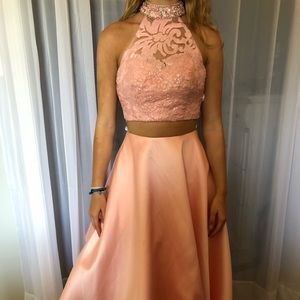 baby pink prom dress